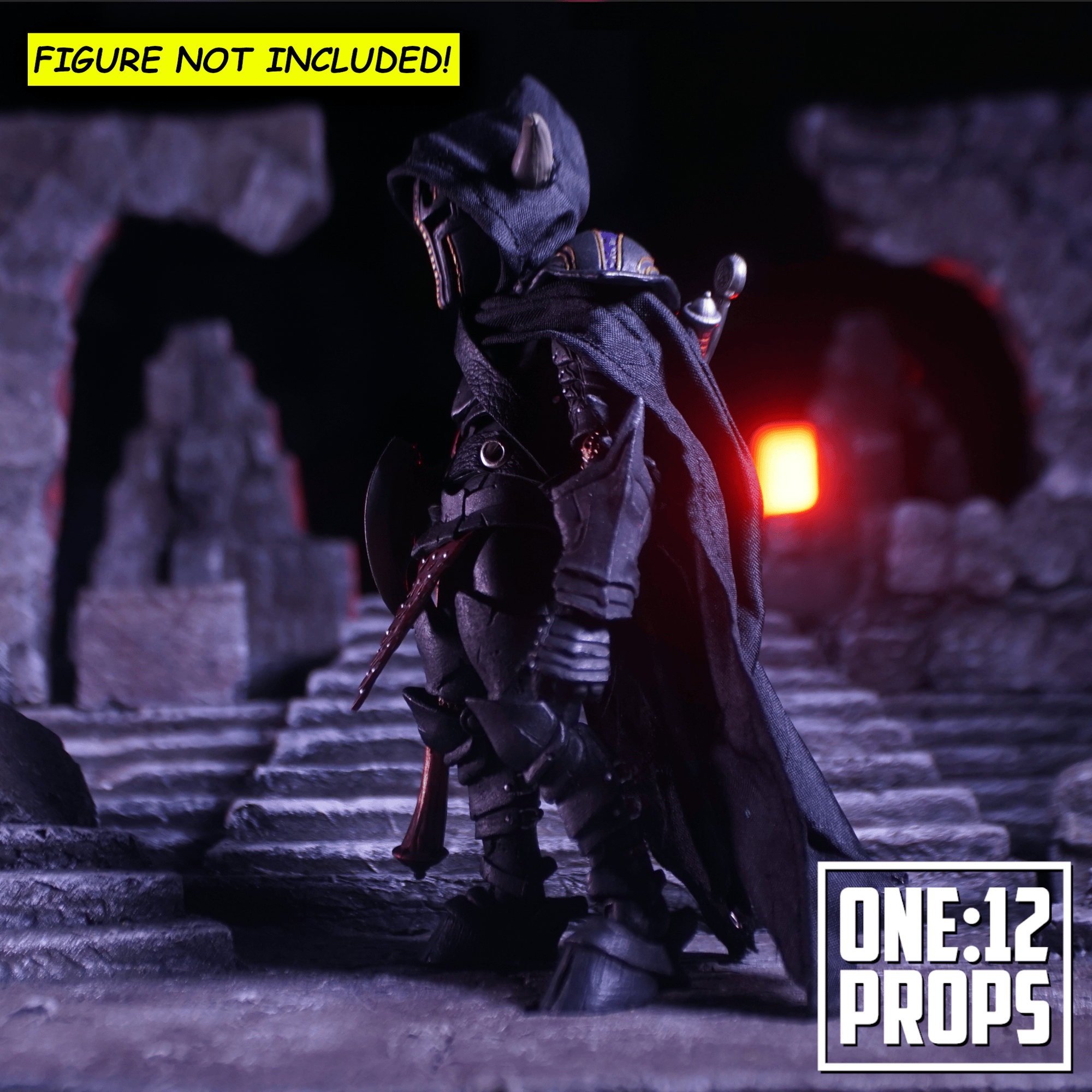 Custom Wired Cape and Utility Belt for Mythic Legions Malepharr